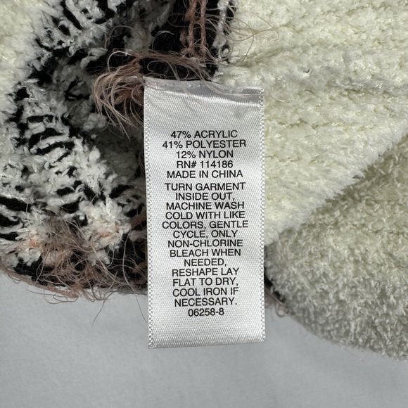 Arizona Jean Company Cozy Knit Sweater Crew Neck Size Medium Geometric Pattern - Picture 12 of 12